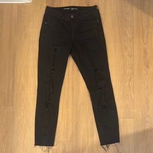 Old Navy Black Rockstar Skinny Distressed Jeans